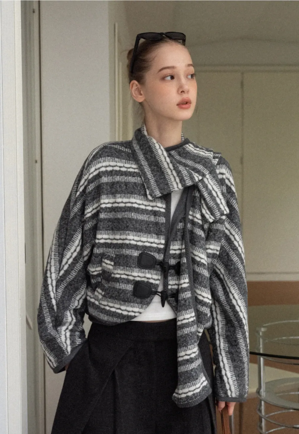 Retro Stripe Fleece Jacket