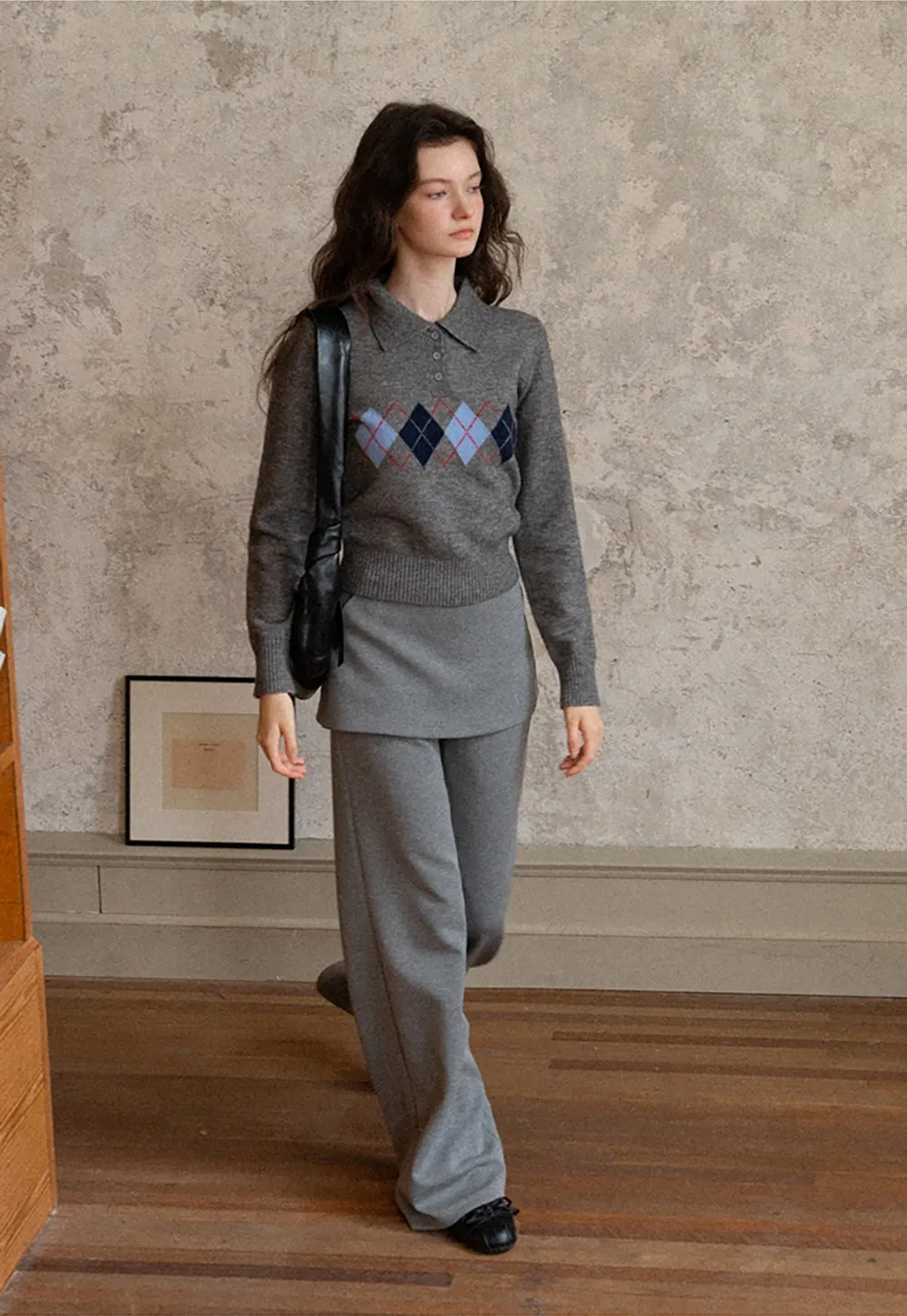 Women High Waist Wide Leg Skirted Lounge Pants