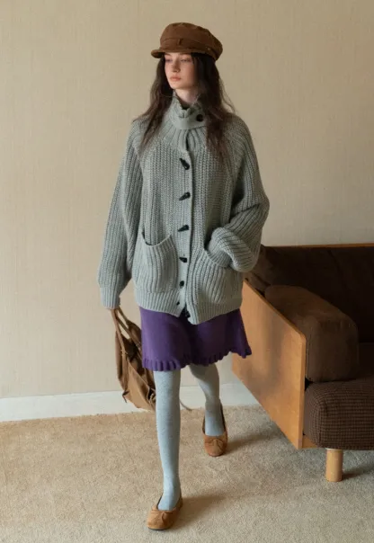 Oversized Thick Knit Sweater Cardigan for Women Winter