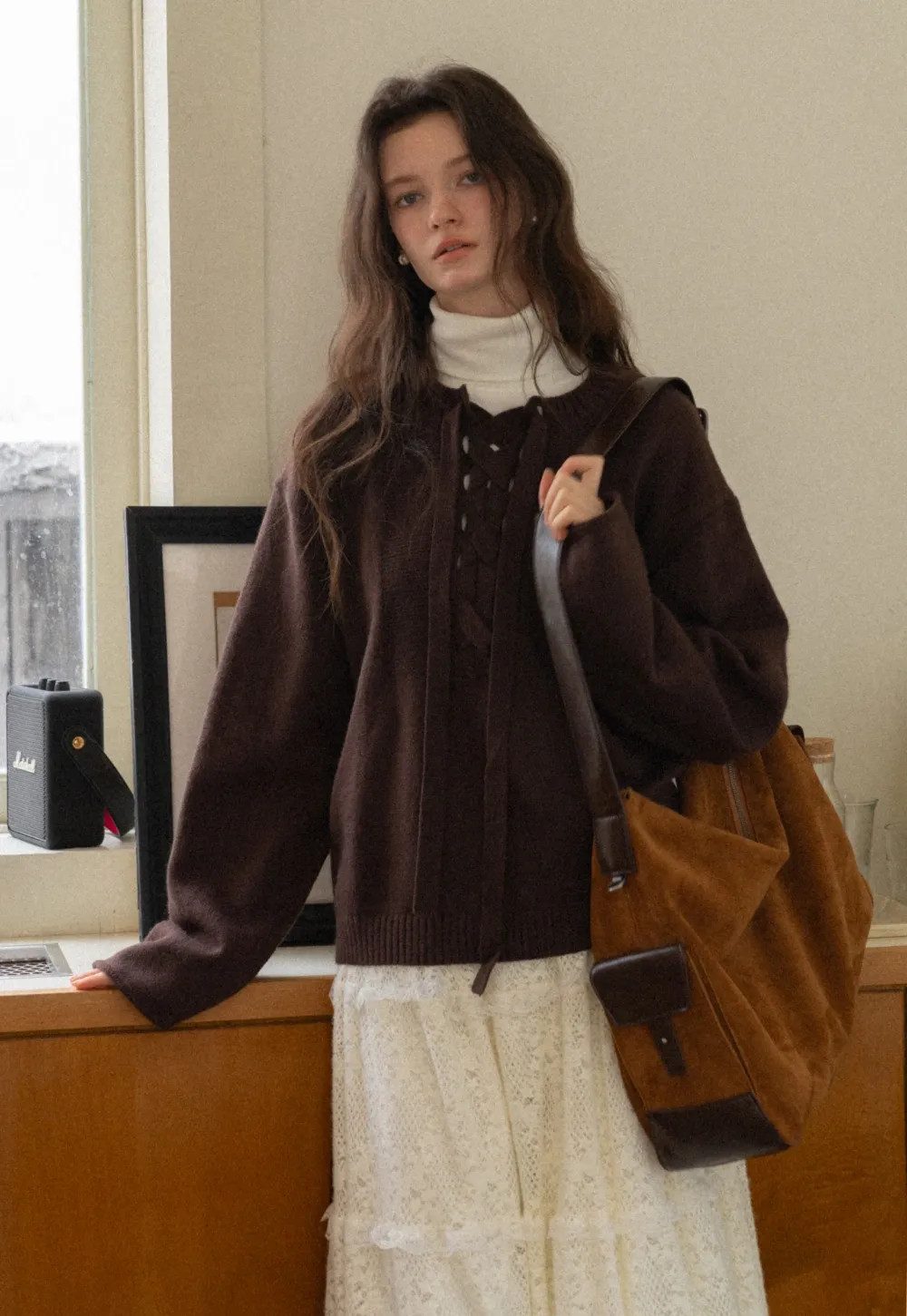 Lace Tiered Skirt with Ruffle Detail