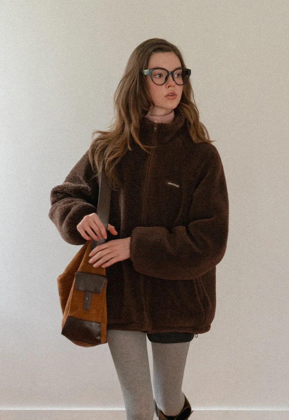 Zip-Up Fleece Jacket with Drawstring Waist