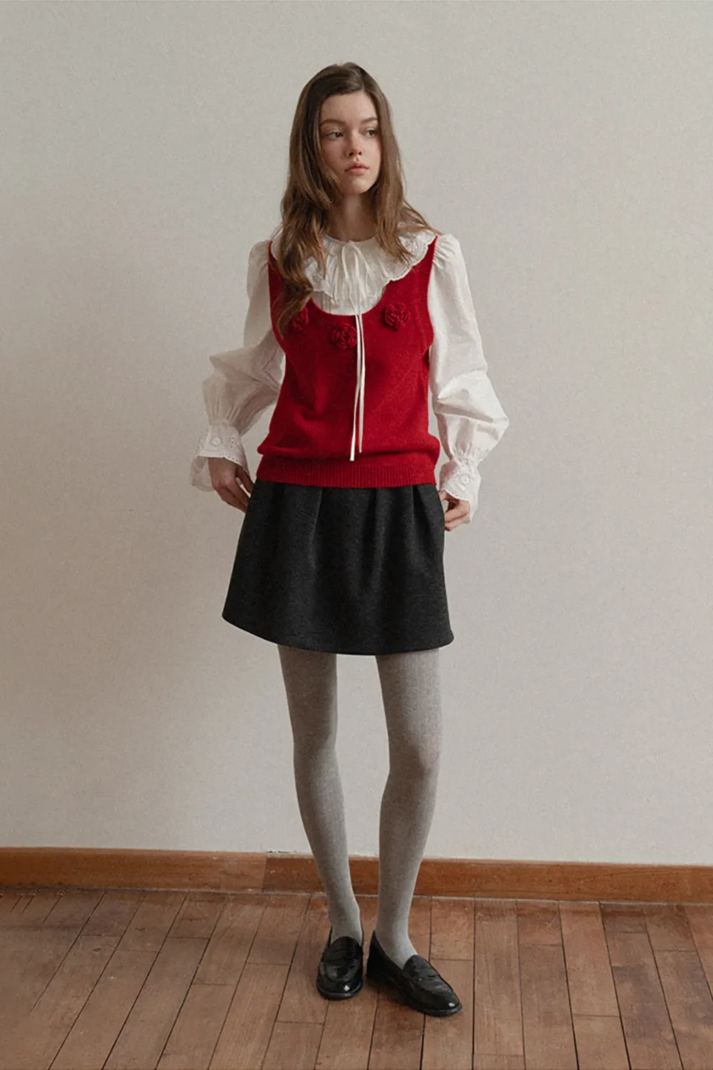 Floral Applique Knit Tank Top