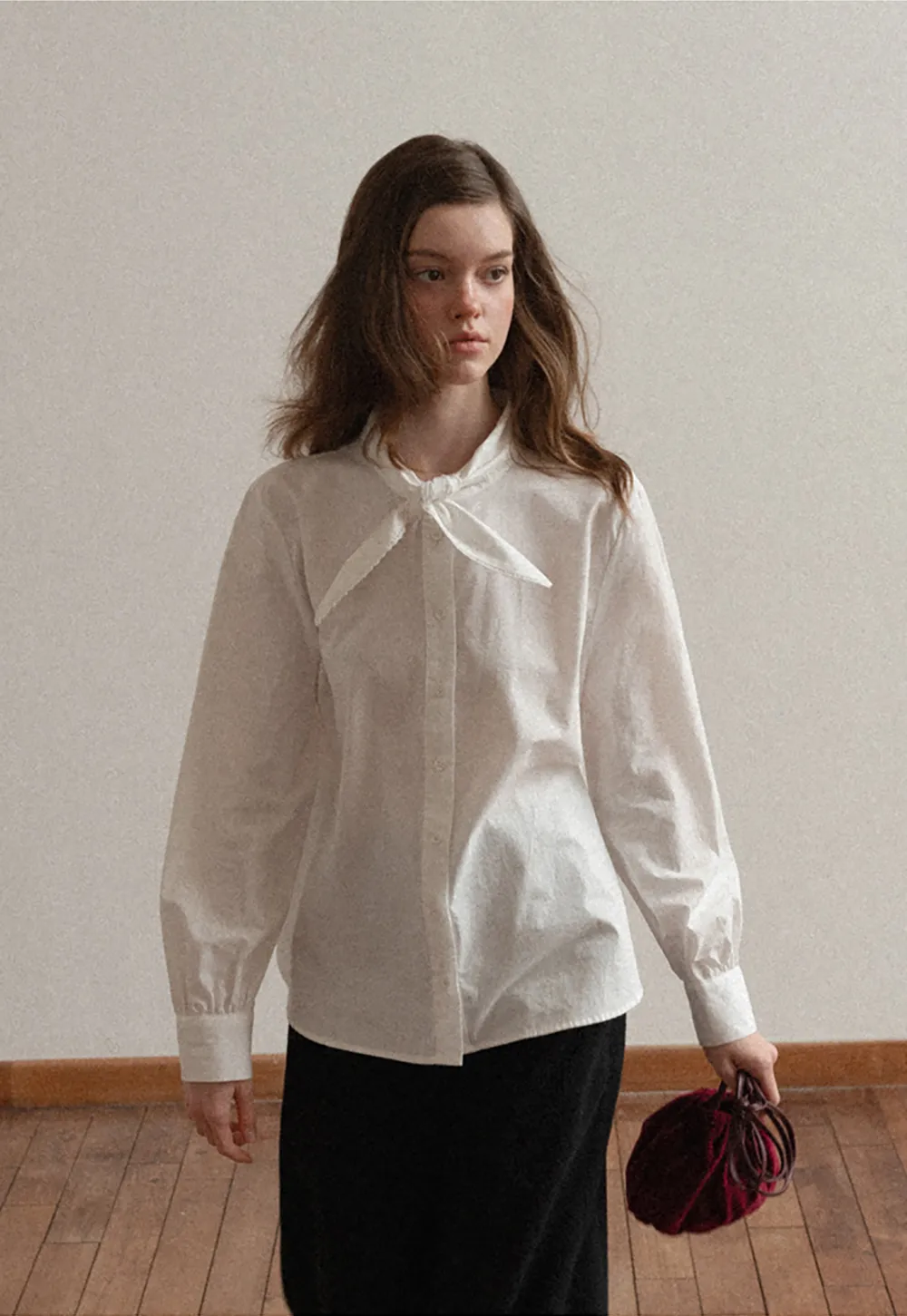 Oversized Peter Pan Collar Blouse