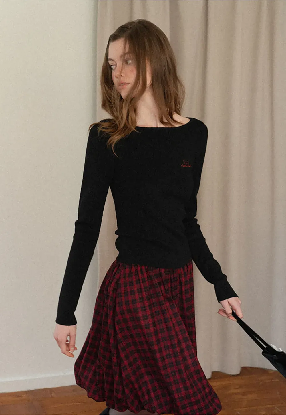 Bubble Hem Mini Skirt