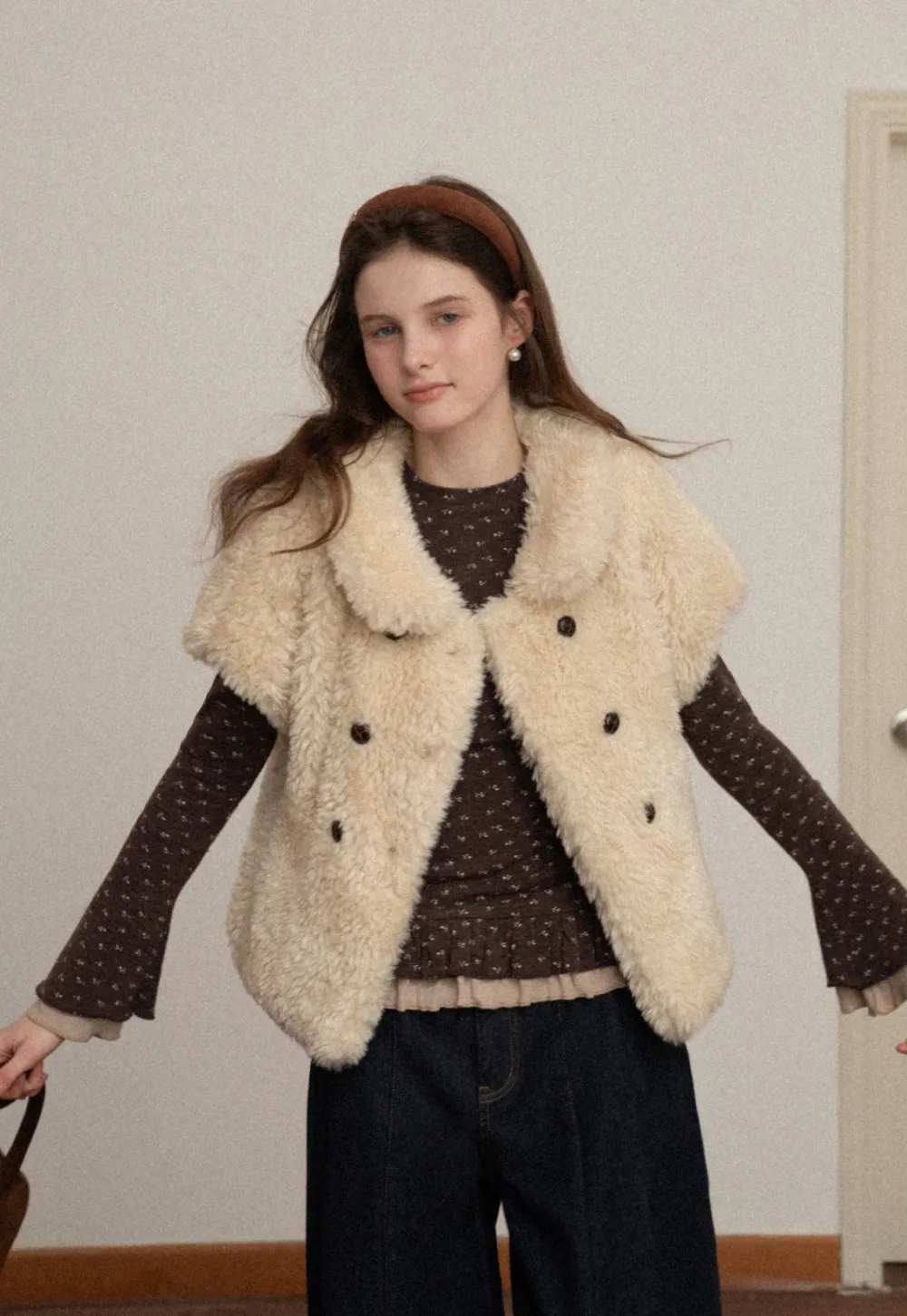 Button-Up Warm Fleece Vest for Winter