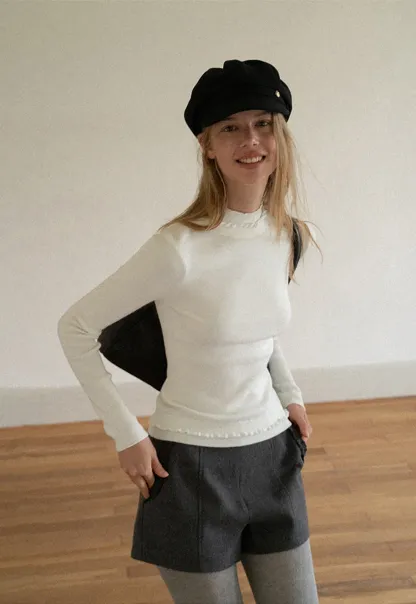 Structured Peak Cap with Gold Tone Button