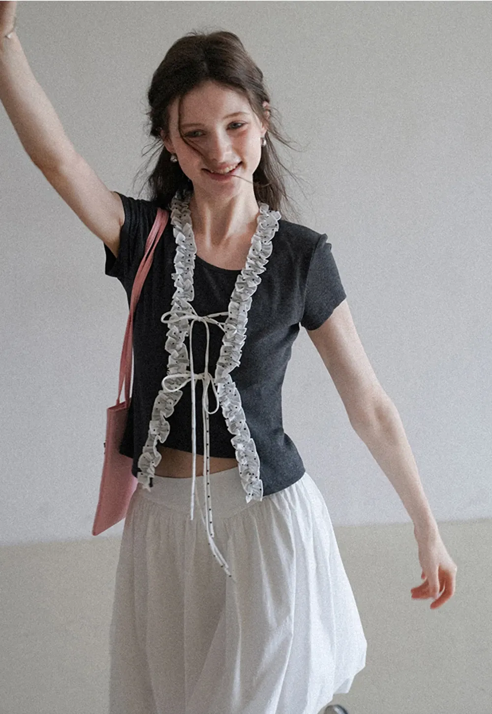 High Waist Bubble Mini Skirt
