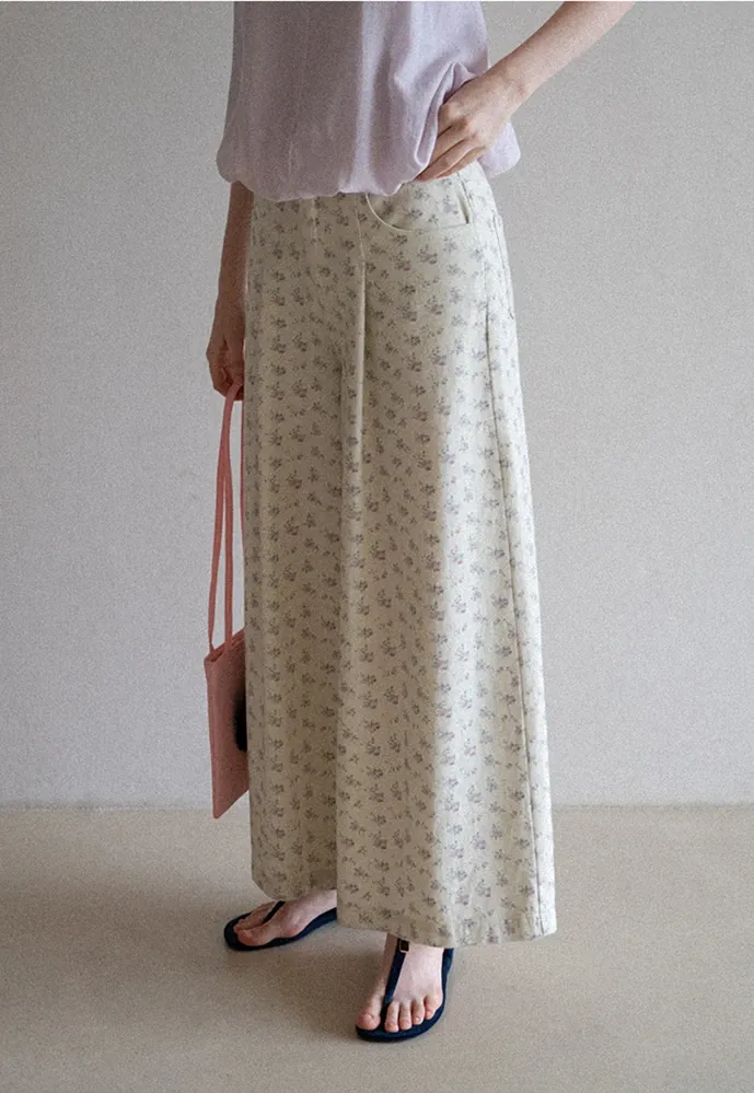 Women’s Ditsy Floral Wide-Leg Pants