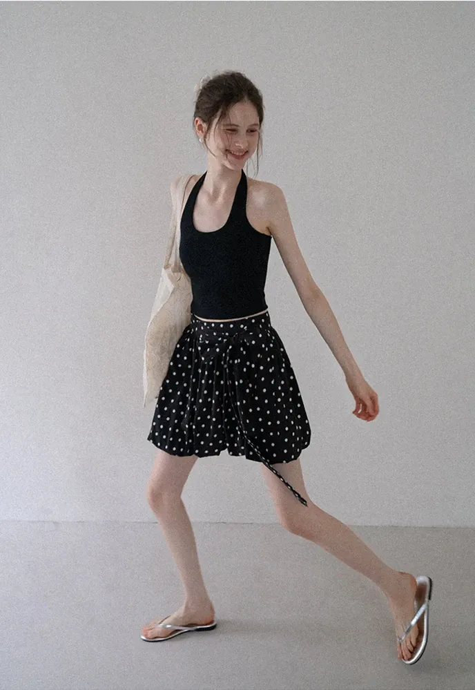 Women's Ribbed Halter Tank Top