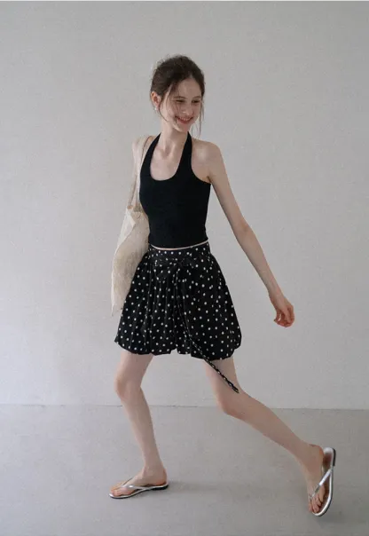 Women's Ribbed Halter Tank Top