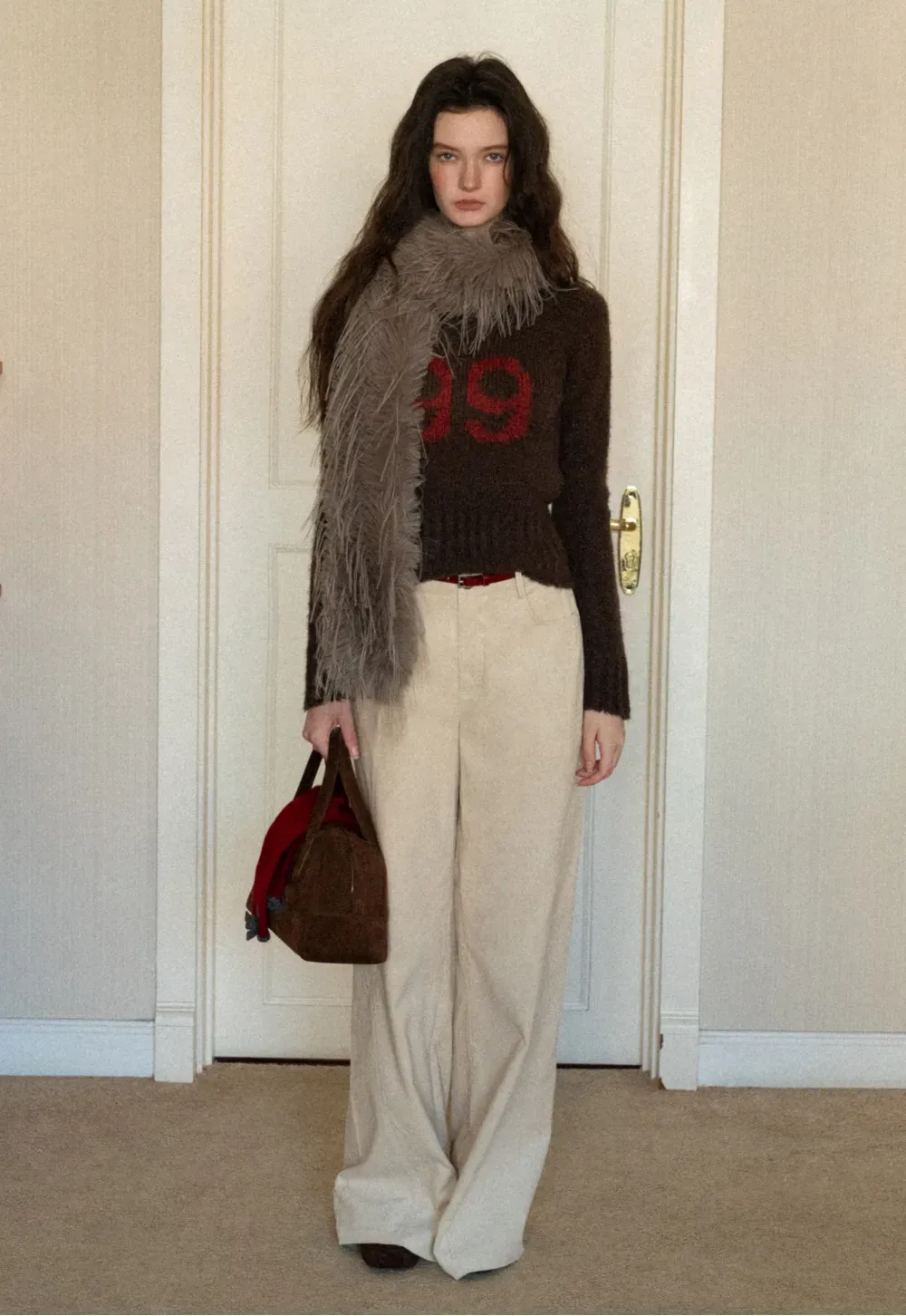Wide-Leg Corduroy Pants