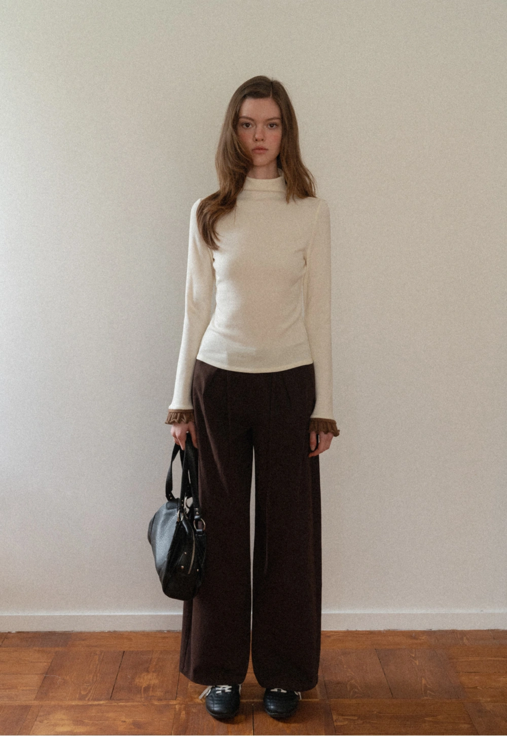 Women Pleated Wide-Leg Trousers
