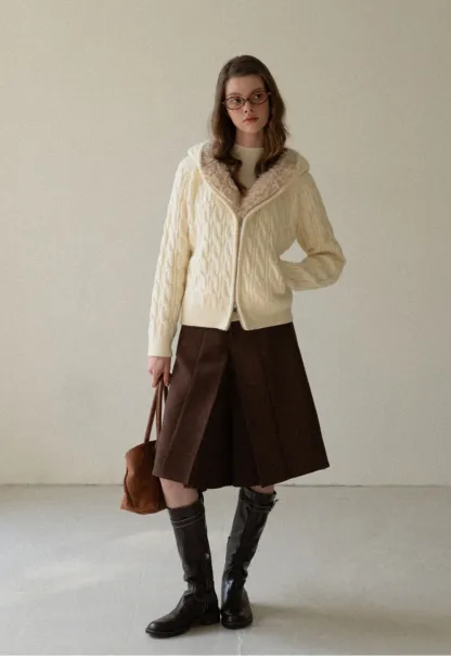 Flowy Skirt-Style Wide-Leg Cropped Trousers