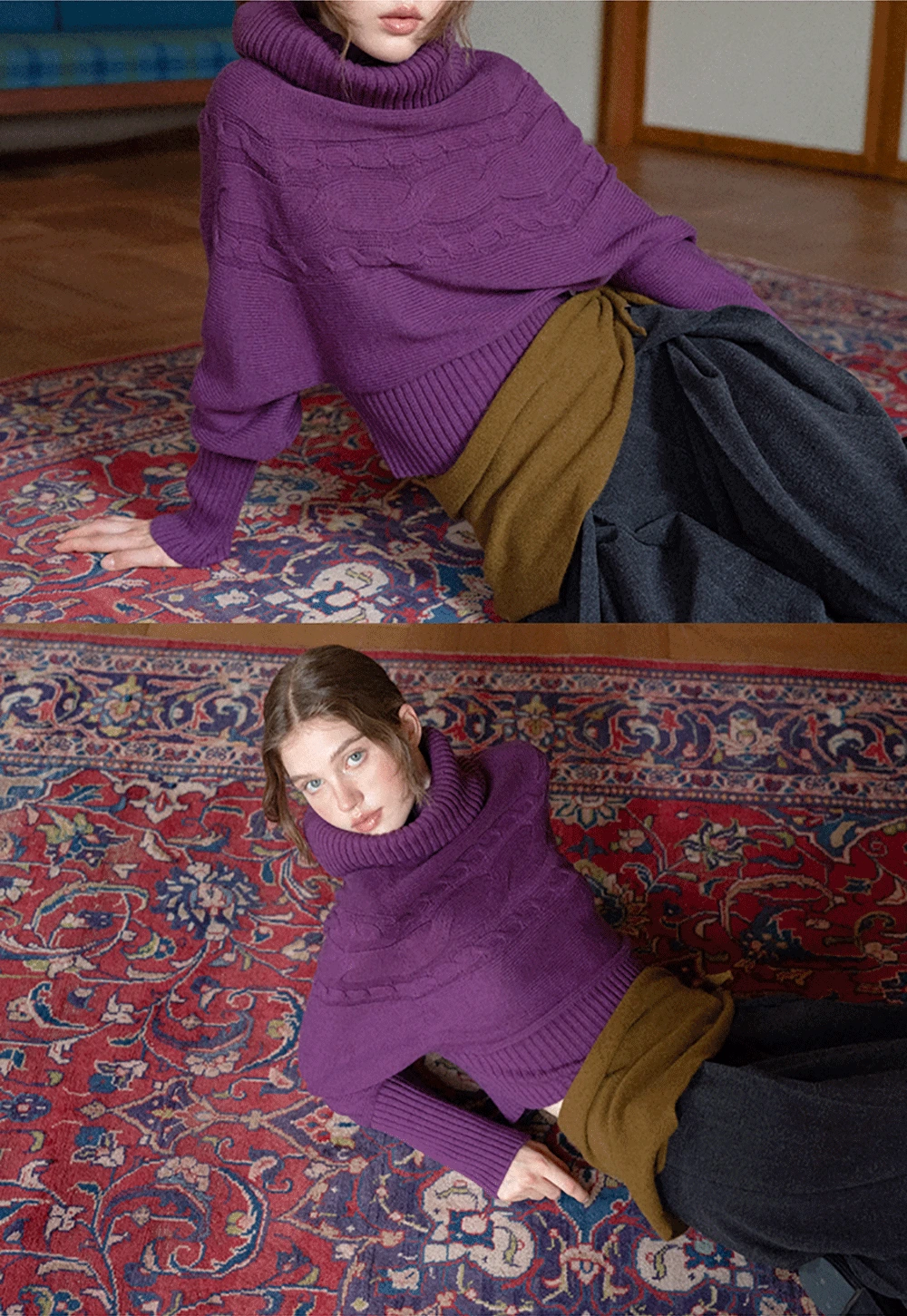 Triangle Versatile Knit Scarf and Shawl