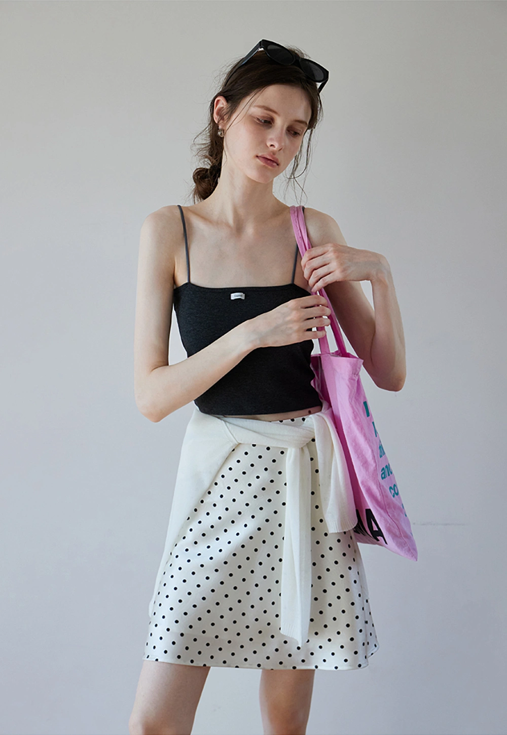 Women’s Basic Spaghetti Strap Crop Cami Top
