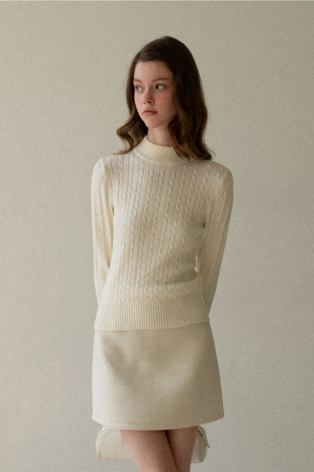 Basic A-Line Wool Skirt