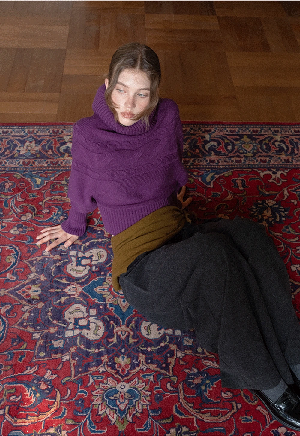 Triangle Versatile Knit Scarf and Shawl