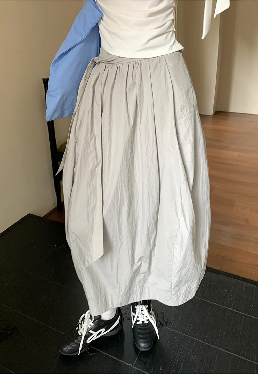 Women’s High-Waist Balloon Midi Skirt