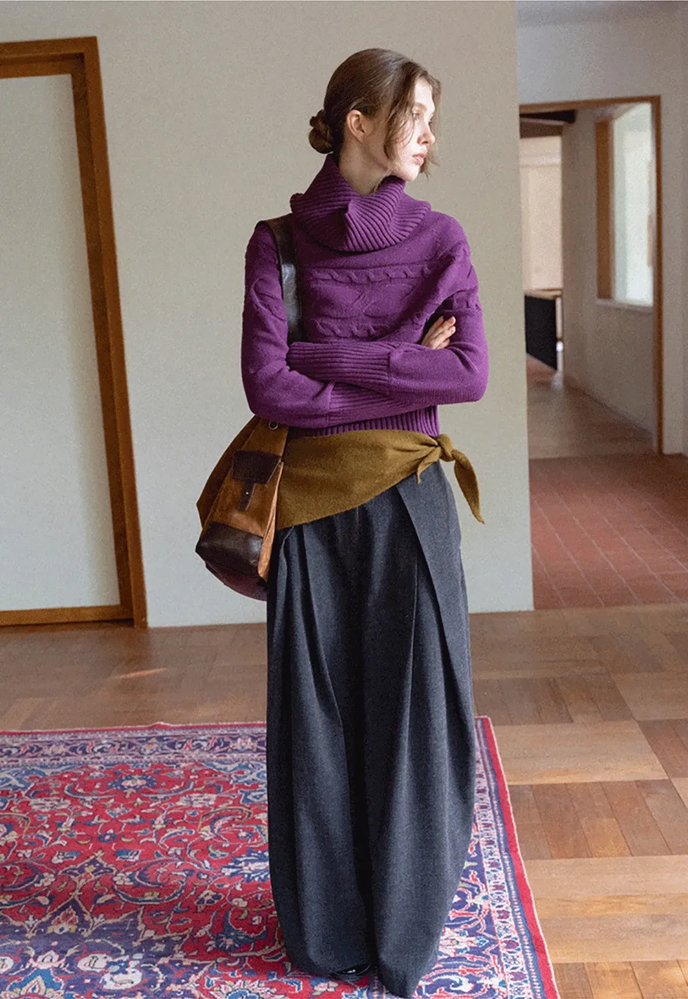 Triangle Versatile Knit Scarf and Shawl