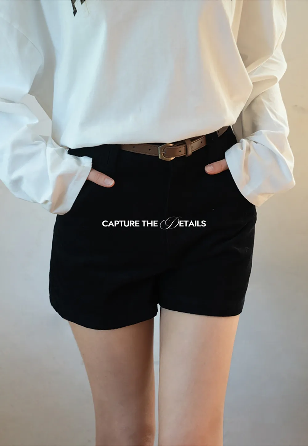 Vintage Belted Corduroy Shorts