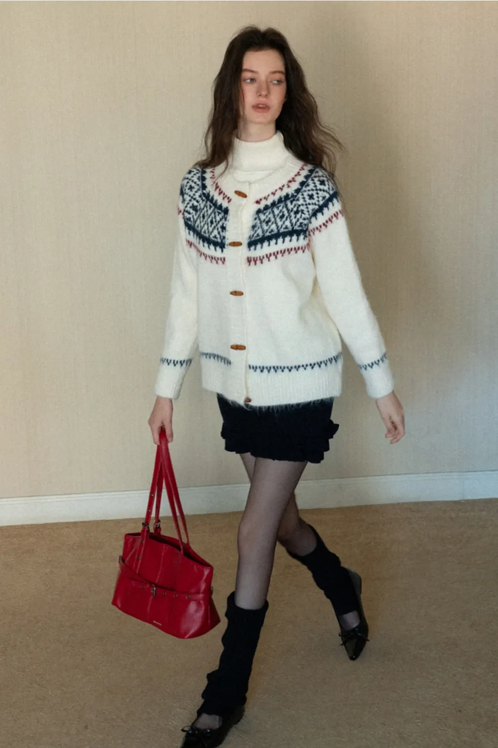 Fair Isle Button-Down Cardigan