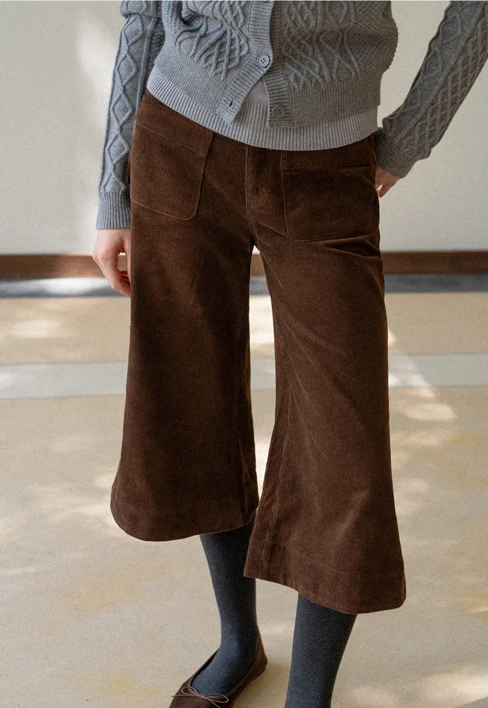 Women Corduroy Wide Leg Pants