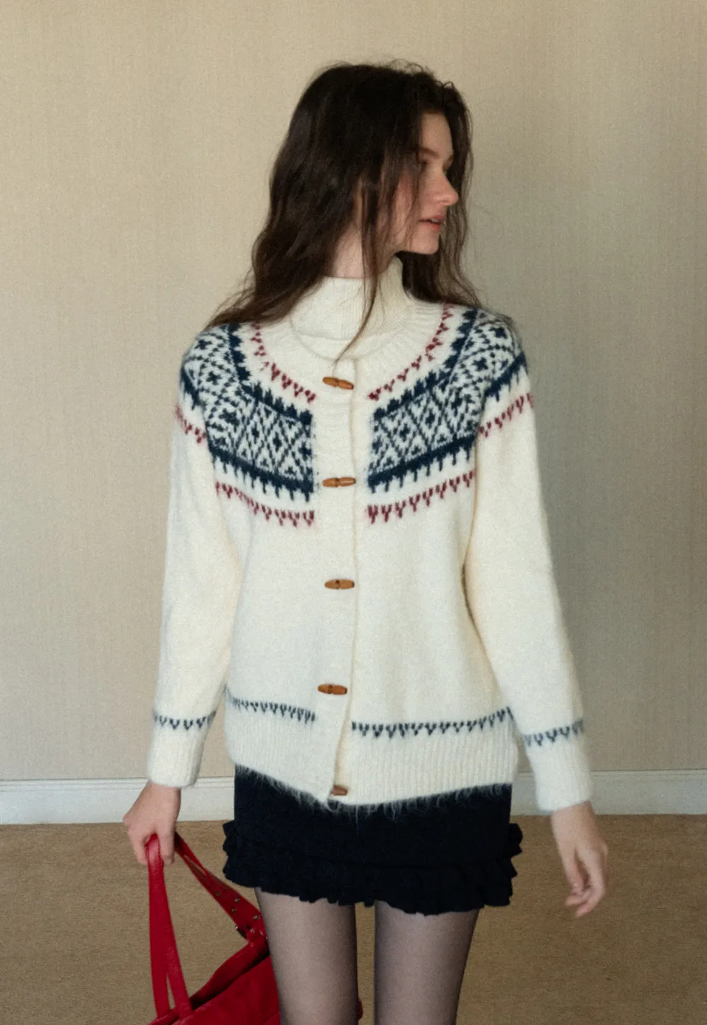 Ruffled Hem Knit Mini Skirt