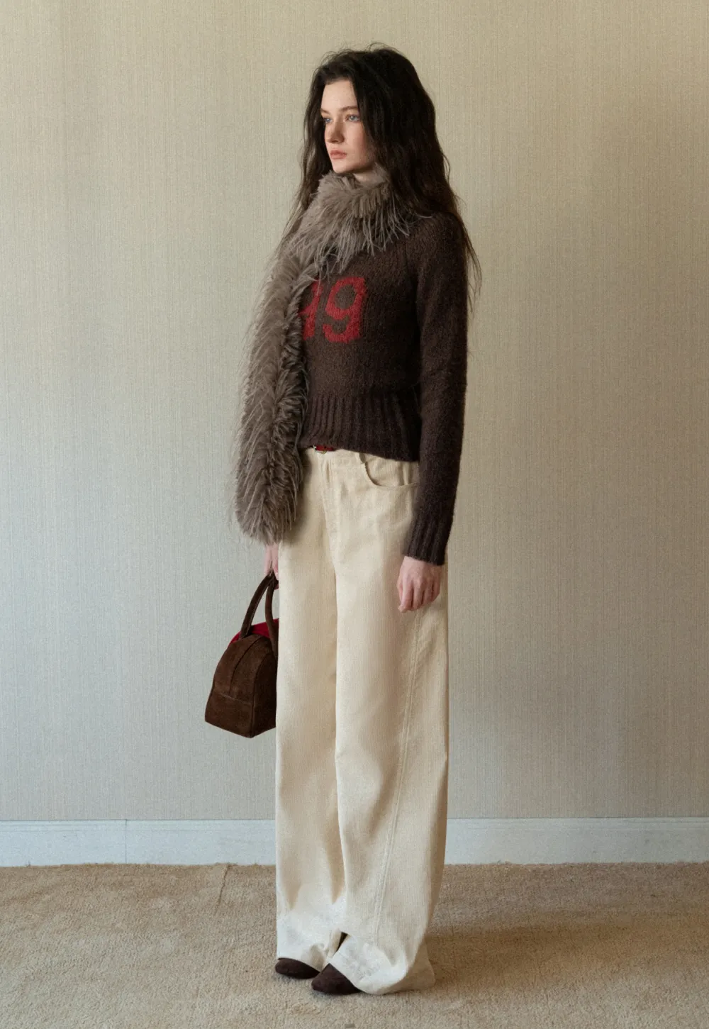 Wide-Leg Corduroy Pants