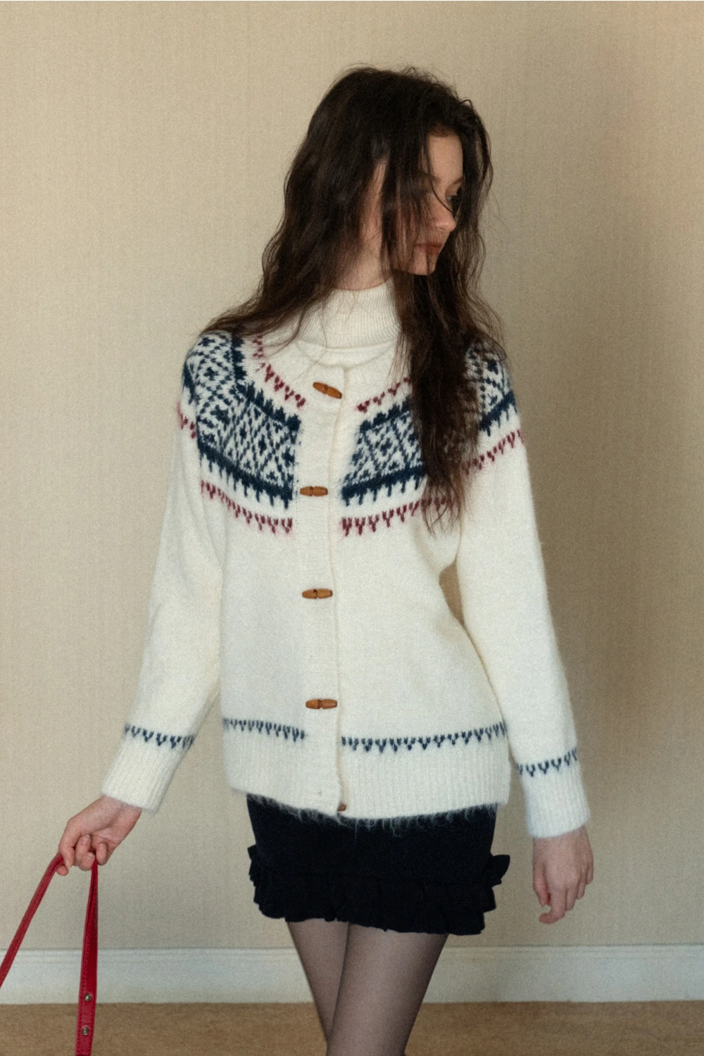 Fair Isle Button-Down Cardigan