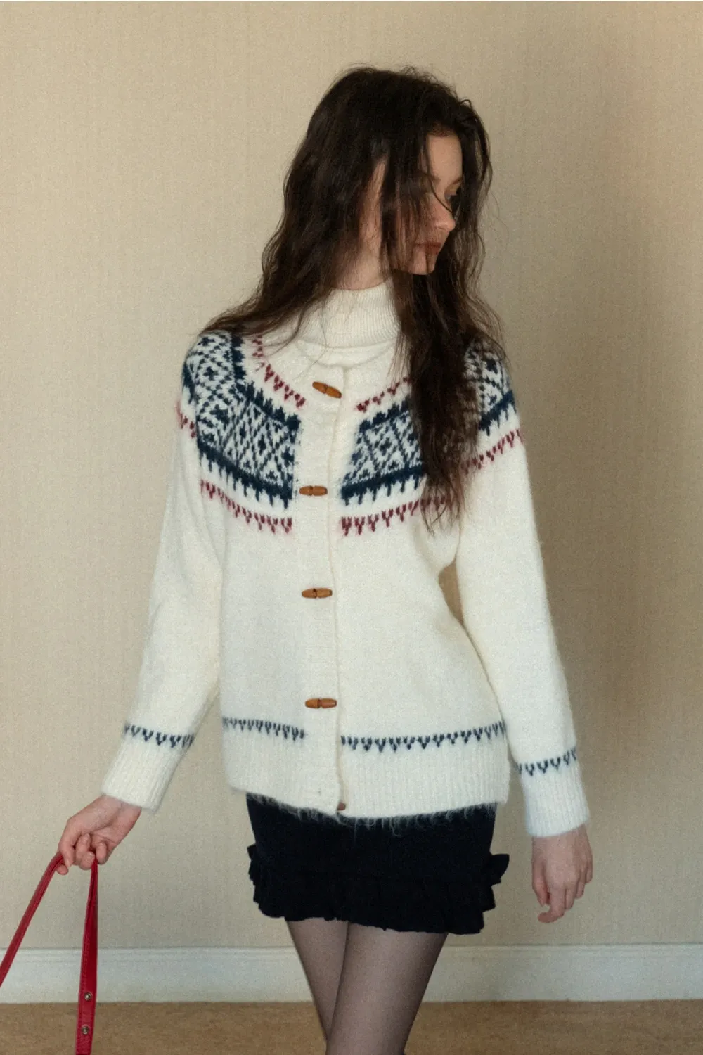 Fair Isle Button-Down Cardigan
