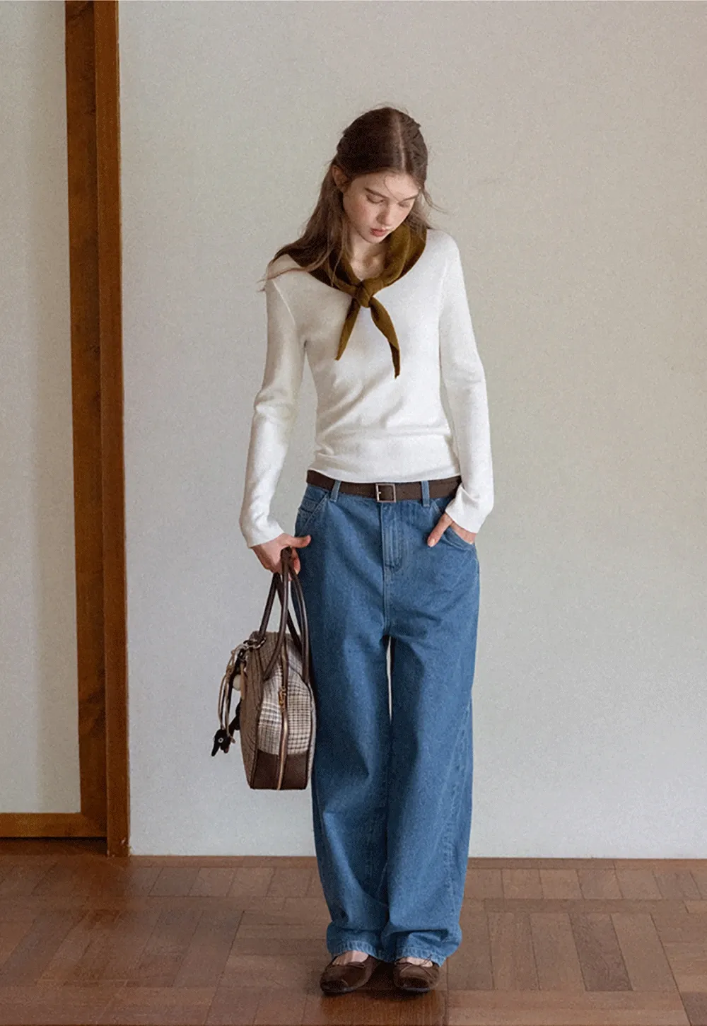 Triangle Versatile Knit Scarf and Shawl