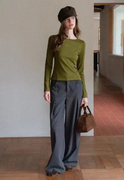 Trendy White Long Sleeve Tee