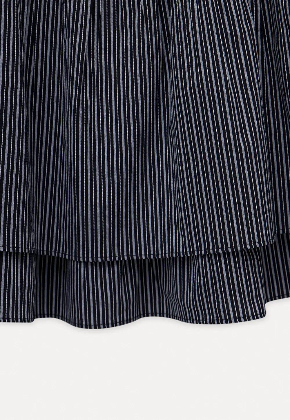 Striped Spaghetti Strap Ruffled Peplum Top