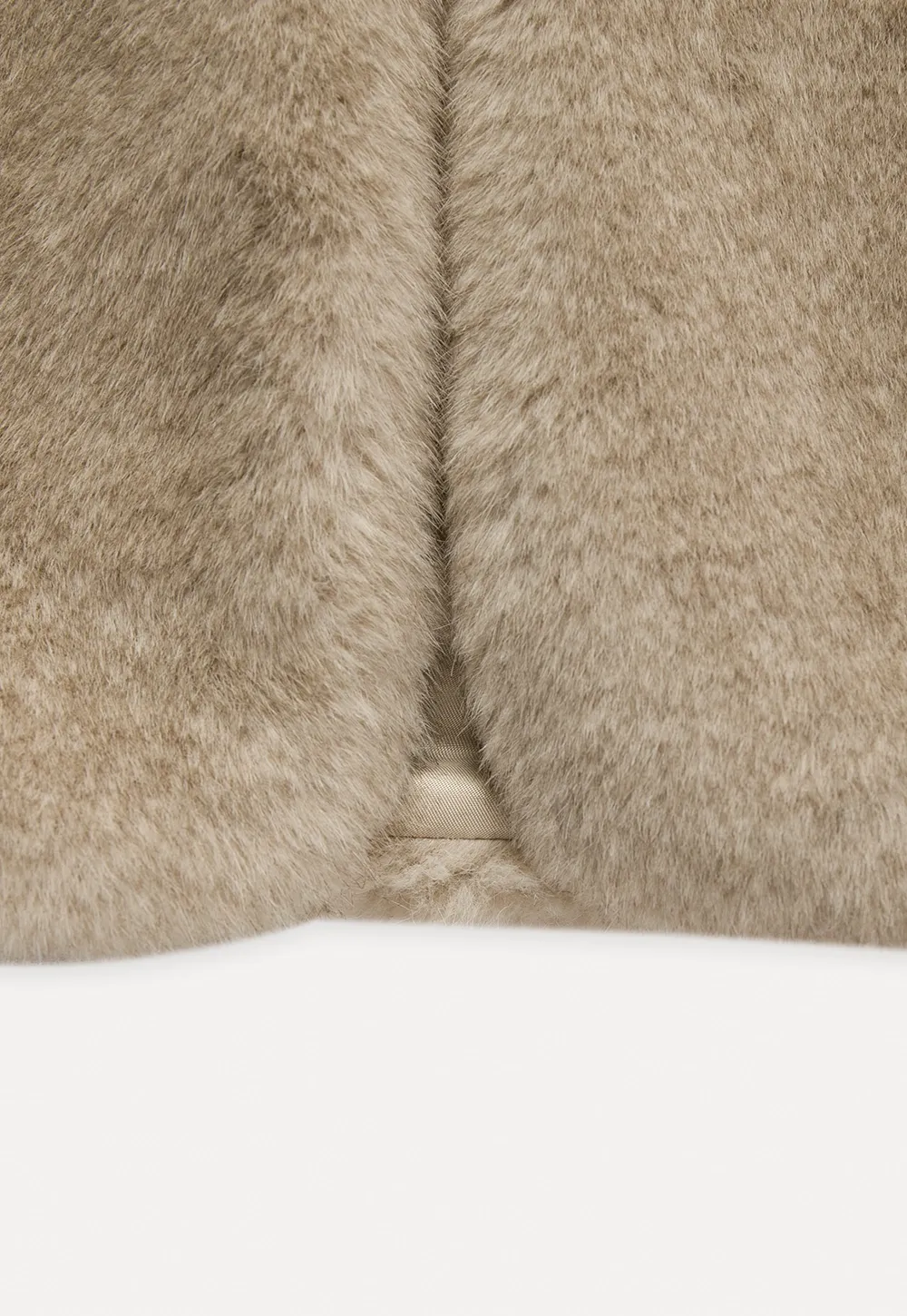 Women's Stand Collar Cropped Faux Fur Coat