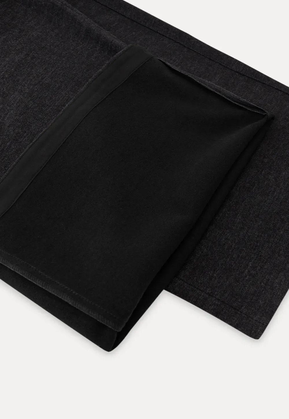 Soft Knit Wide-Leg Pants in Charcoal