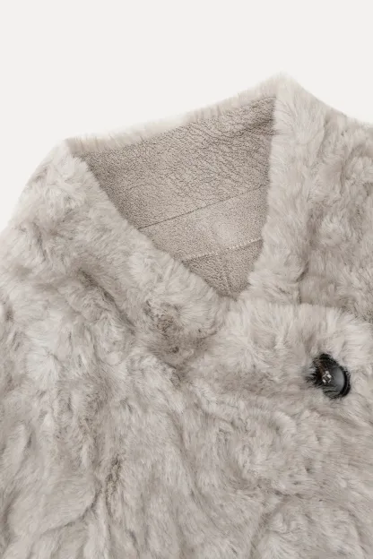 Chic Faux Fur Leather Jacket