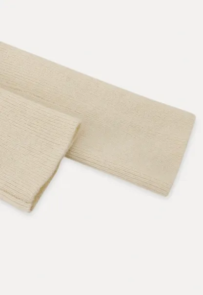 Modern Wrap Mock Neck Knit Top with Long Sleeves