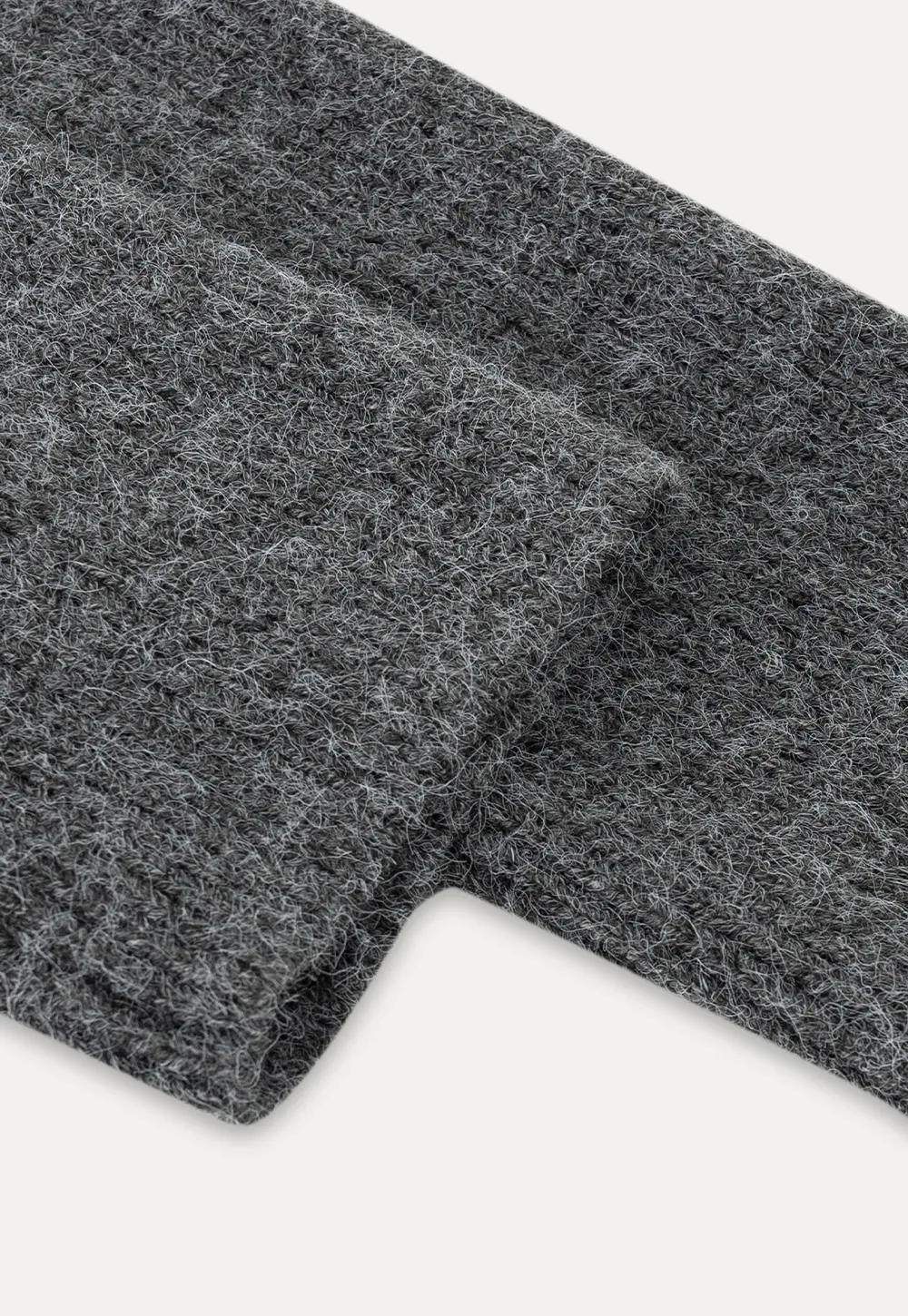 Patterned Sweater Cardigan with Fur Trim