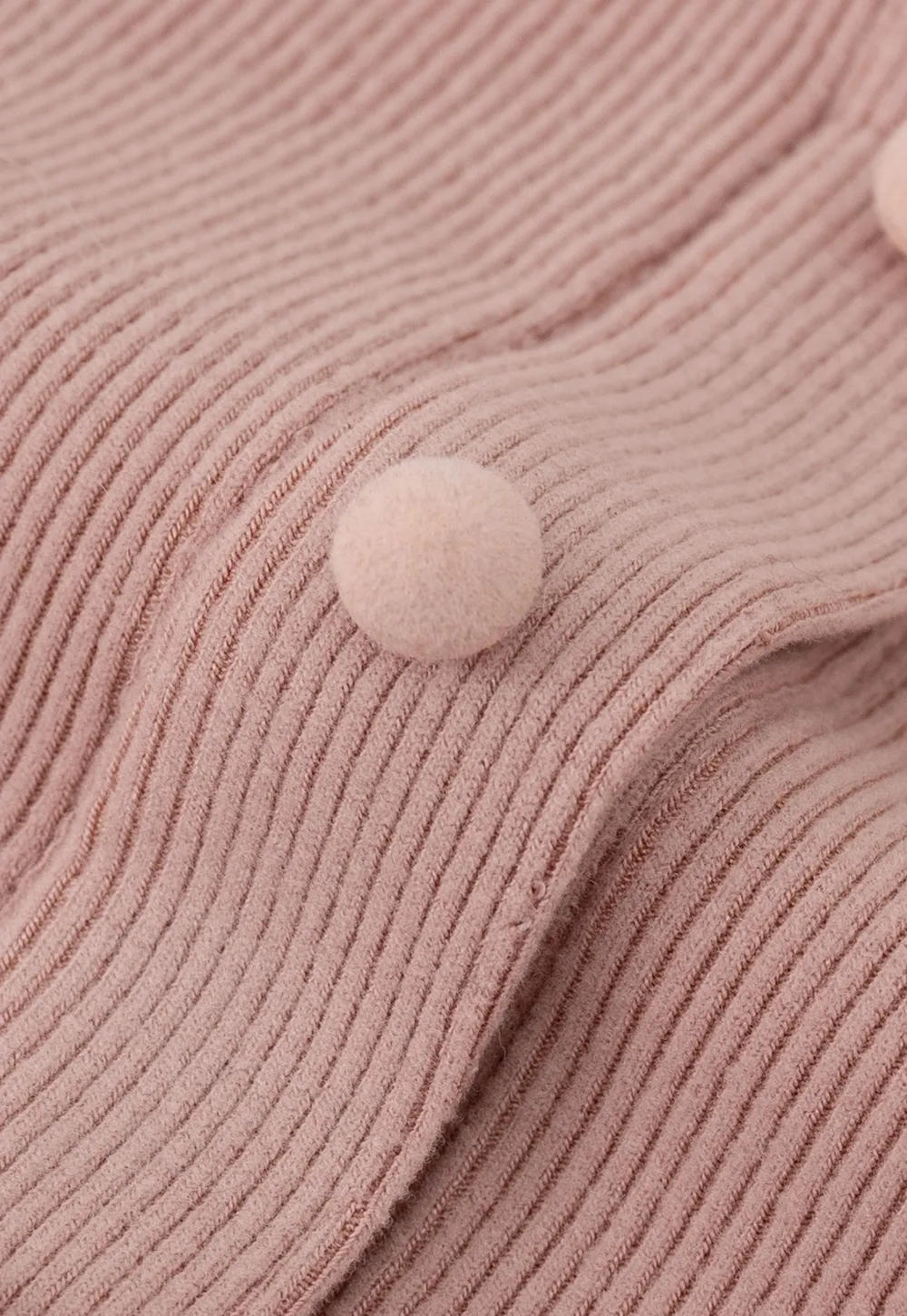 Elegant Ribbed Top with Button Detailing