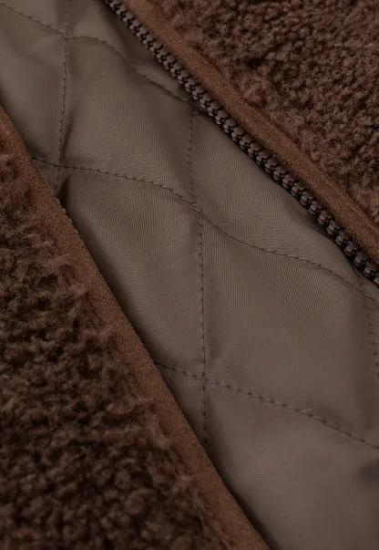 Zip-Up Fleece Jacket with Drawstring Waist