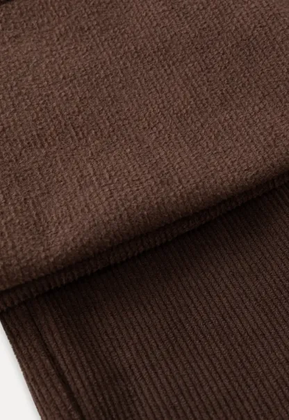 Pleated Wide-Leg Corduroy Pants