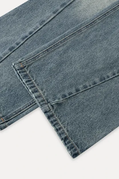 Wide-Leg Denim Jeans