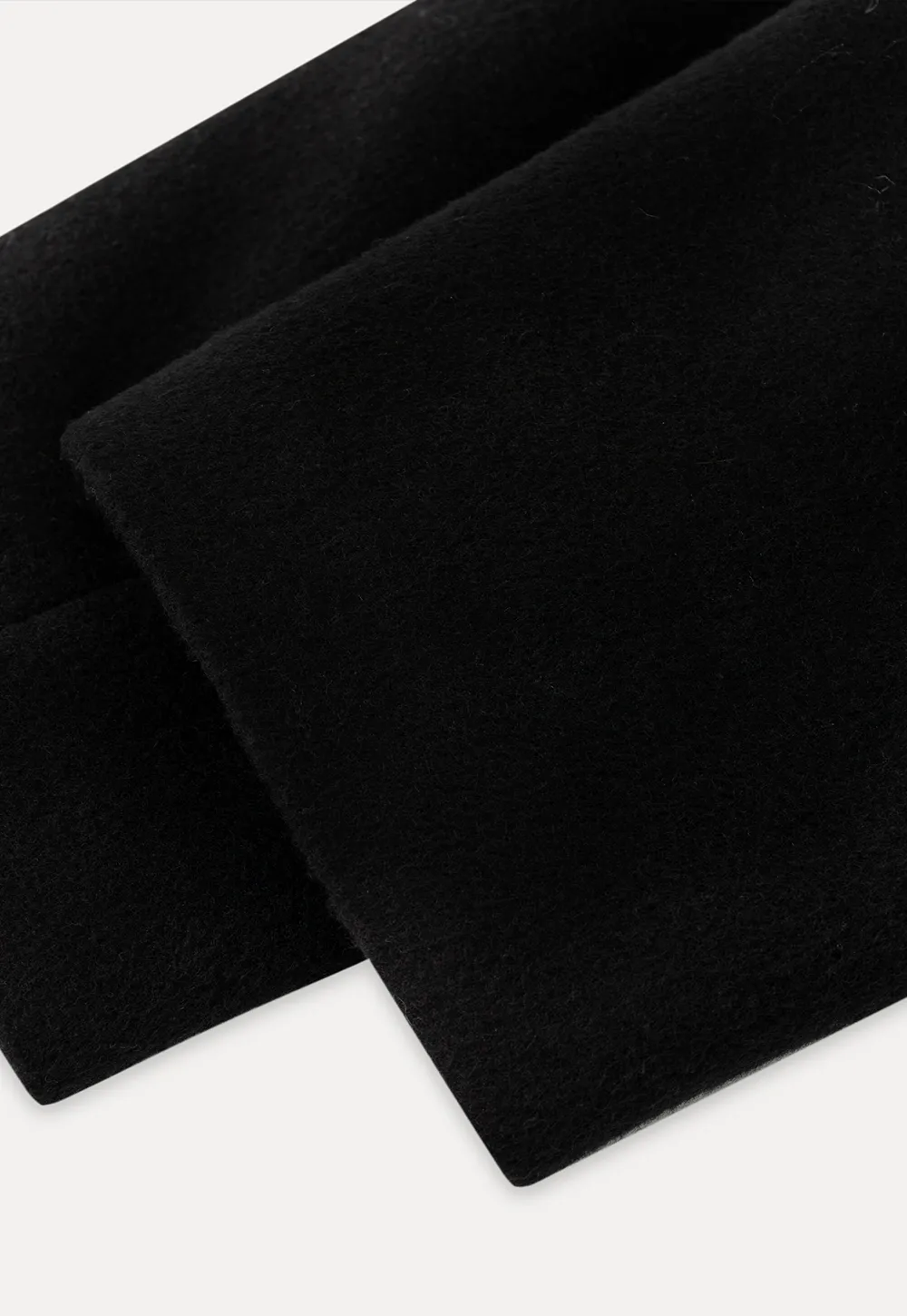 Cozy Black Oversized Coat with Knee-High Boots