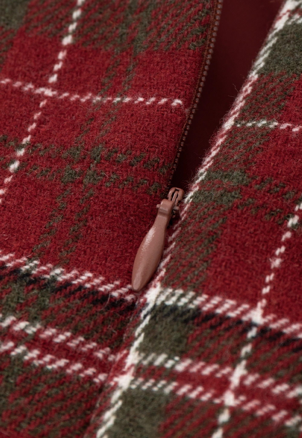 Plaid Mini Skirt and Knee-High Boots Casual Style