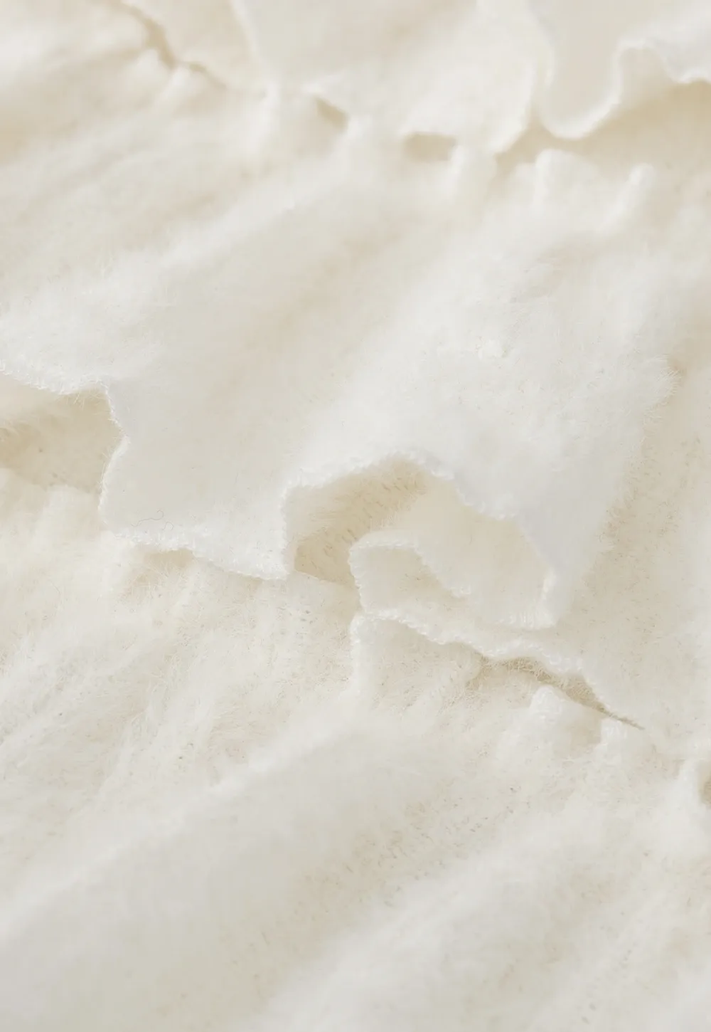 Women White Ruffled Skirt with Tiered Design