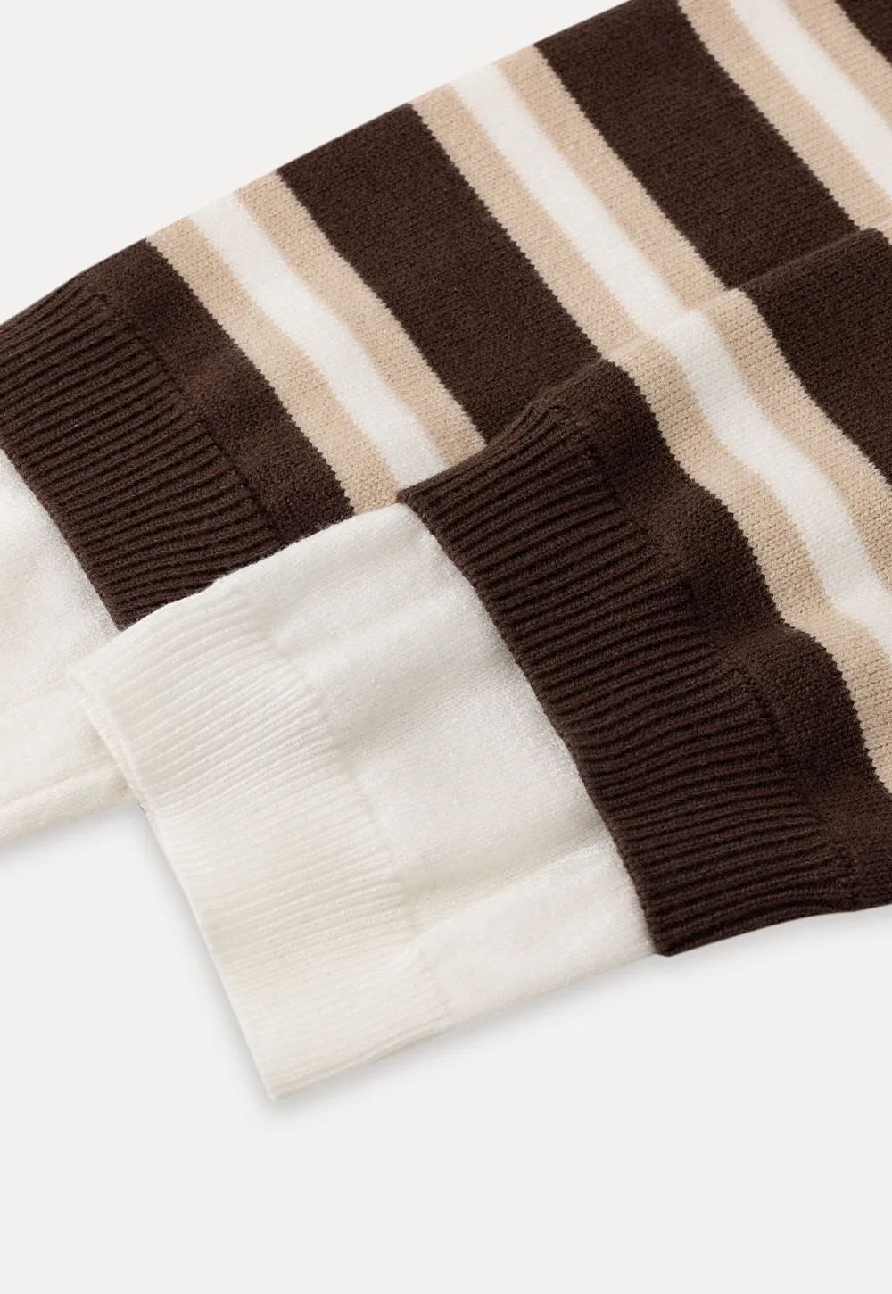 Layered V-Neck Striped Sweater