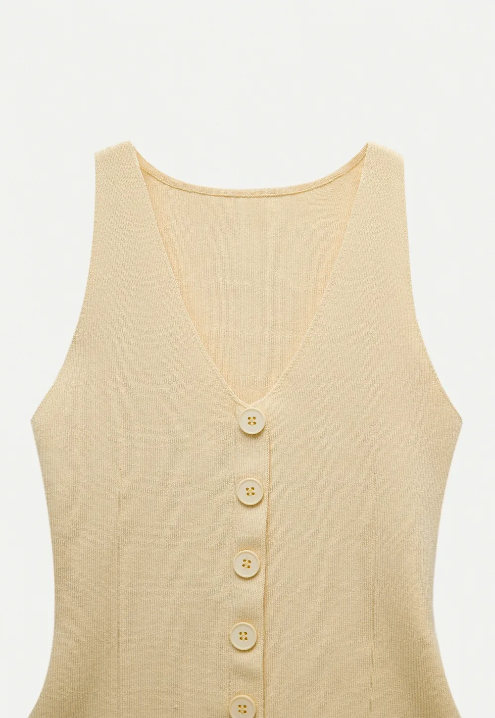 Women’s Button-Front Ribbed Tank Top