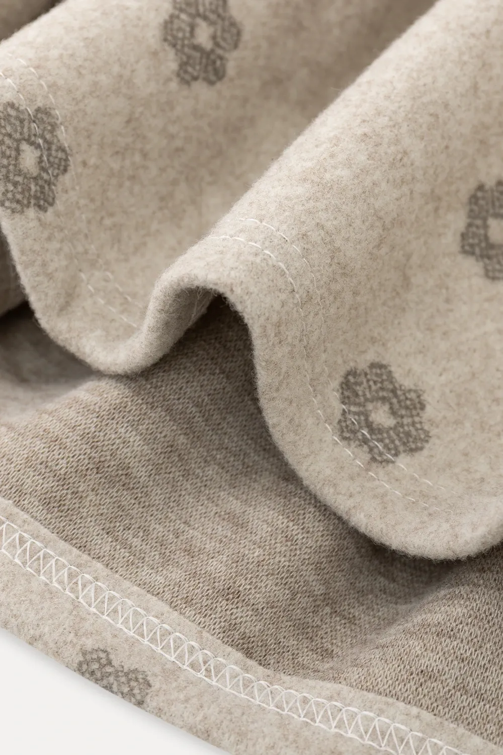 Floral Print Woolen Puff Skirt