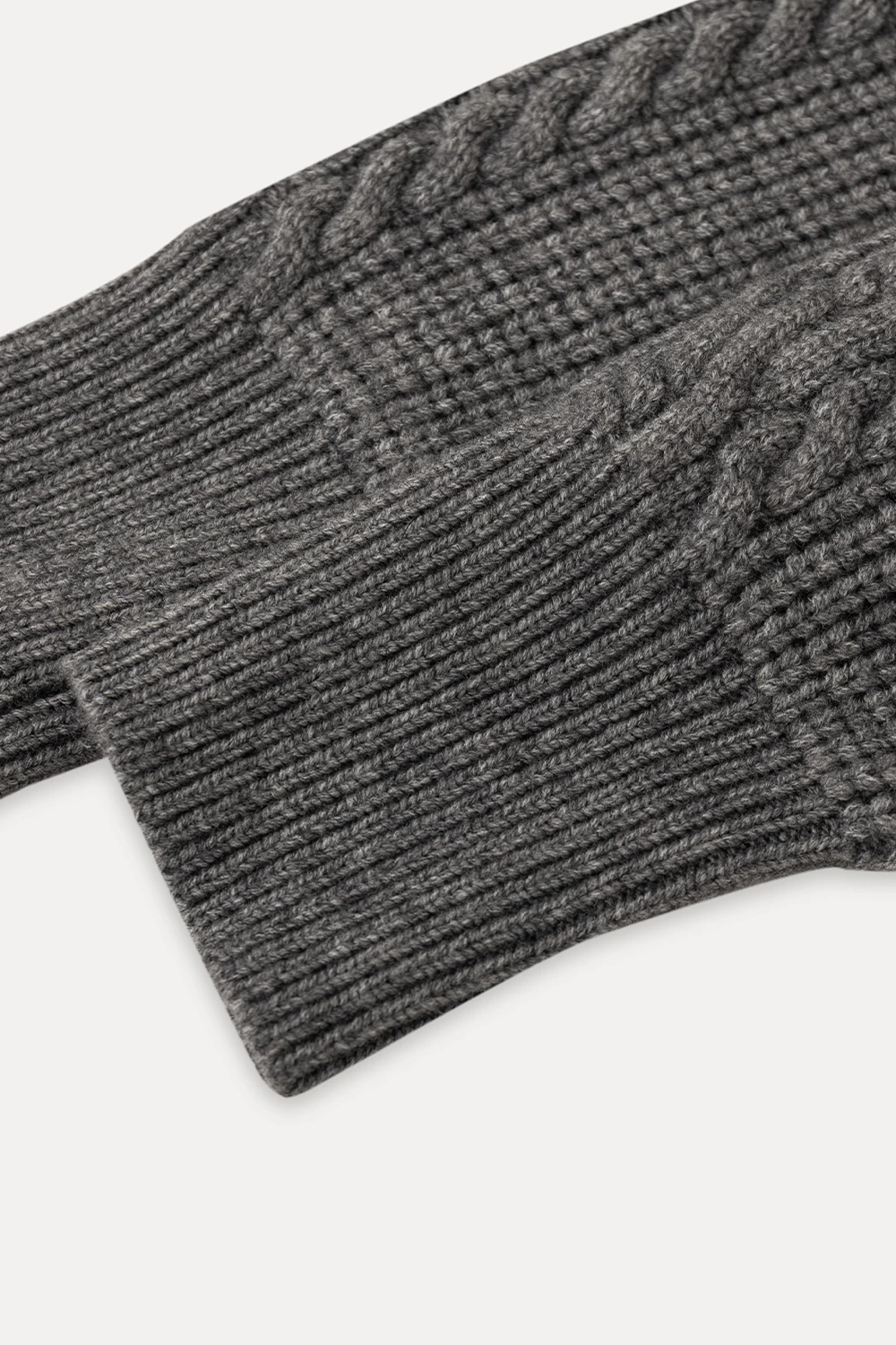 Cable Knit Zip-Up Sweater and Skirt Set