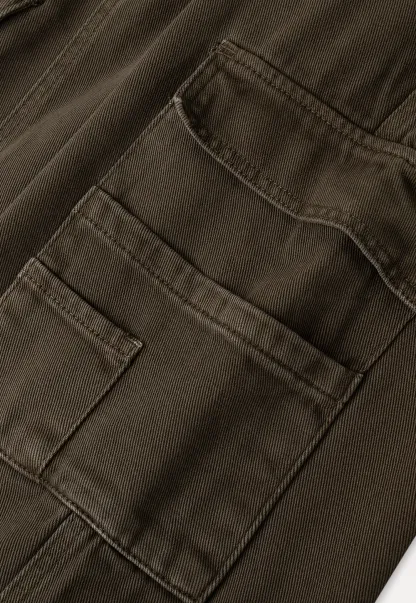 Cargo Pocket Wide Leg Denim Pant